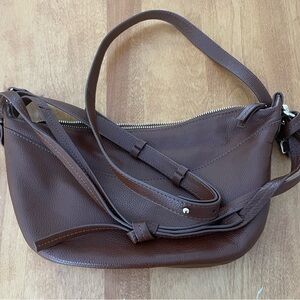 Chic Brown Leather Crossbody Bag
